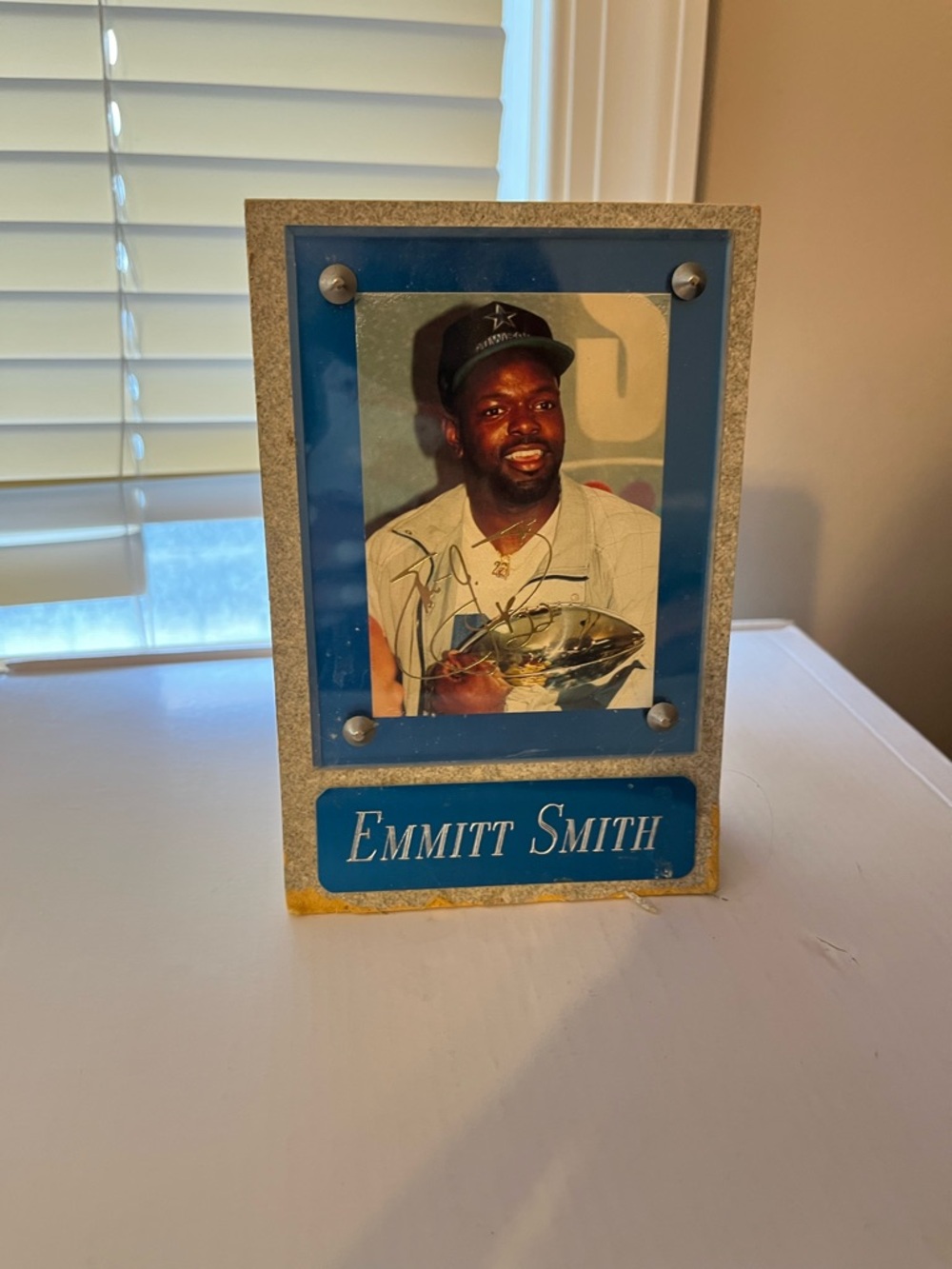 Emmitt Smith Dallas Cowboys Signed Plaque